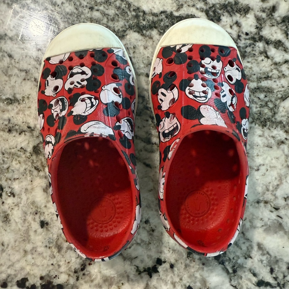 Native Kids Red and White Character Sneakers